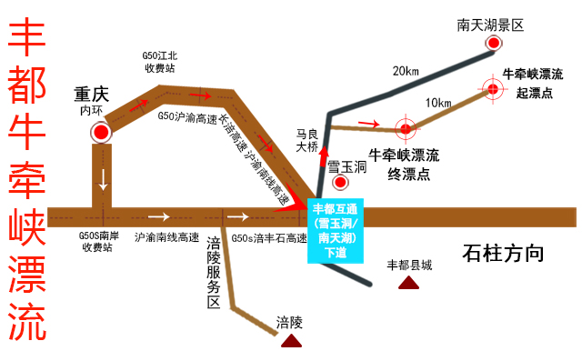 牛牵峡漂流路线